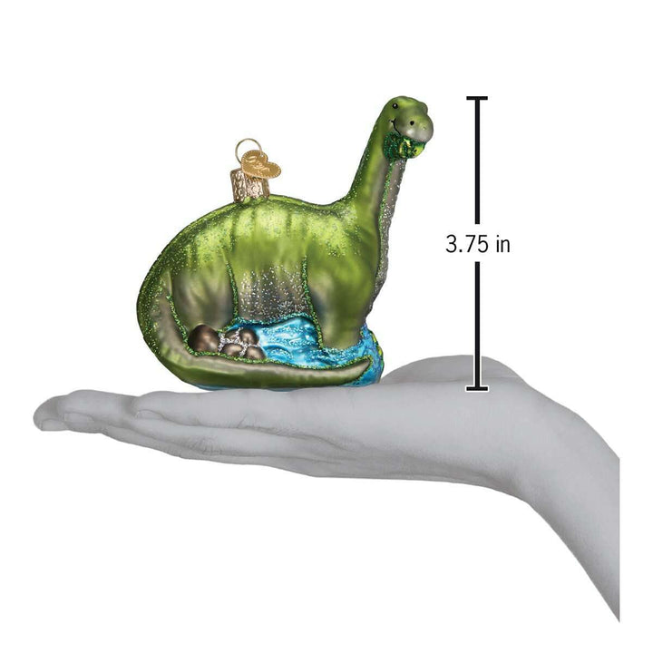 Old World Christmas Brontosaurus Blown Glass Ornament