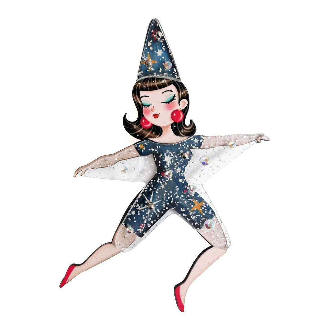 Dancing Star Girl Brooch by Laliblue