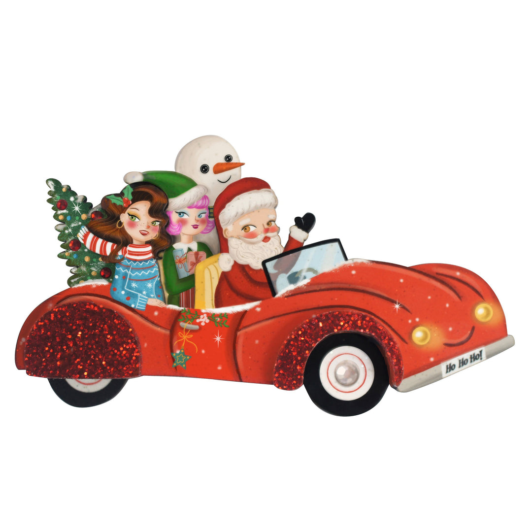 Santa's Car Brooch by Laliblue