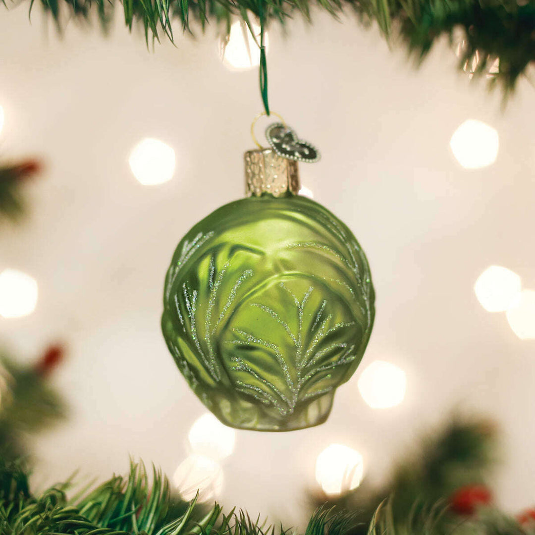 Old World Christmas Brussel Sprout Blown Glass Ornament