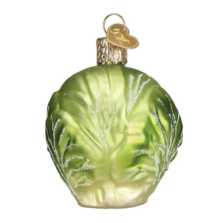 Old World Christmas Brussel Sprout Blown Glass Ornament