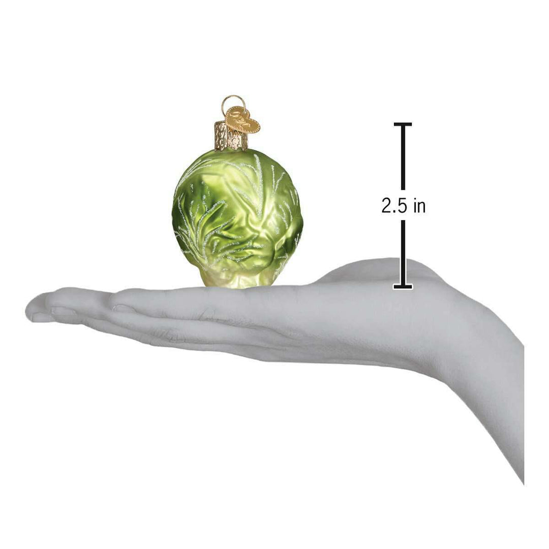 Old World Christmas Brussel Sprout Blown Glass Ornament