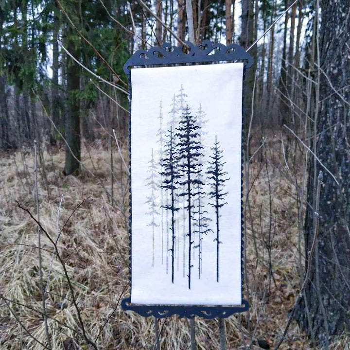 BT-1014C Mixed technique stitch kit Crystal Art "Foggy forest"