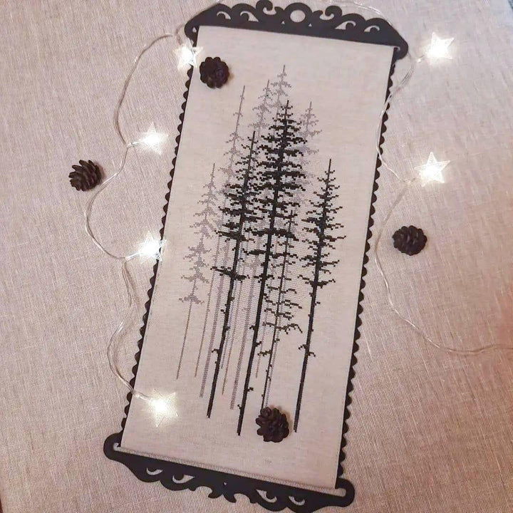 BT-1014C Mixed technique stitch kit Crystal Art "Foggy forest"