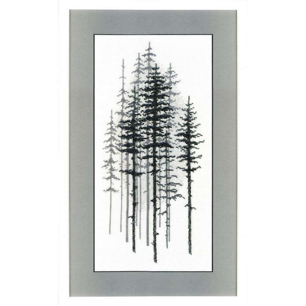 BT-1014C Mixed technique stitch kit Crystal Art "Foggy forest"