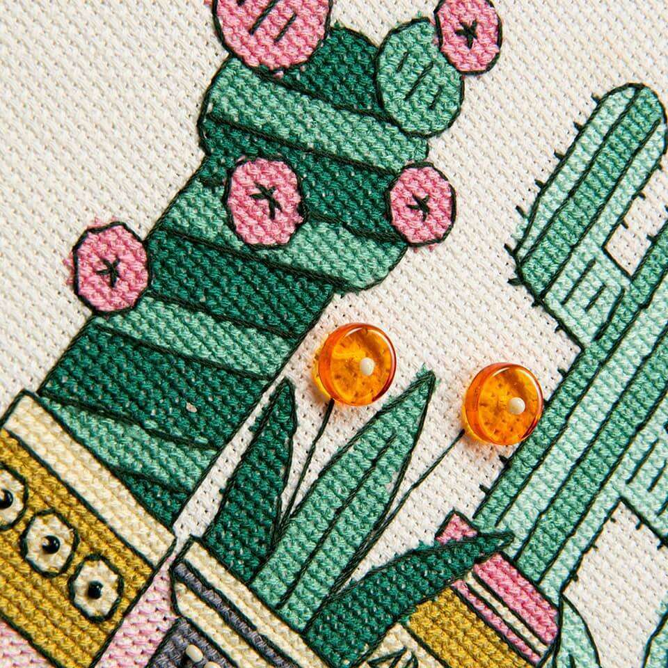 BT-205C Counted cross stitch kit Crystal Art Triptych "Bright Mexico"