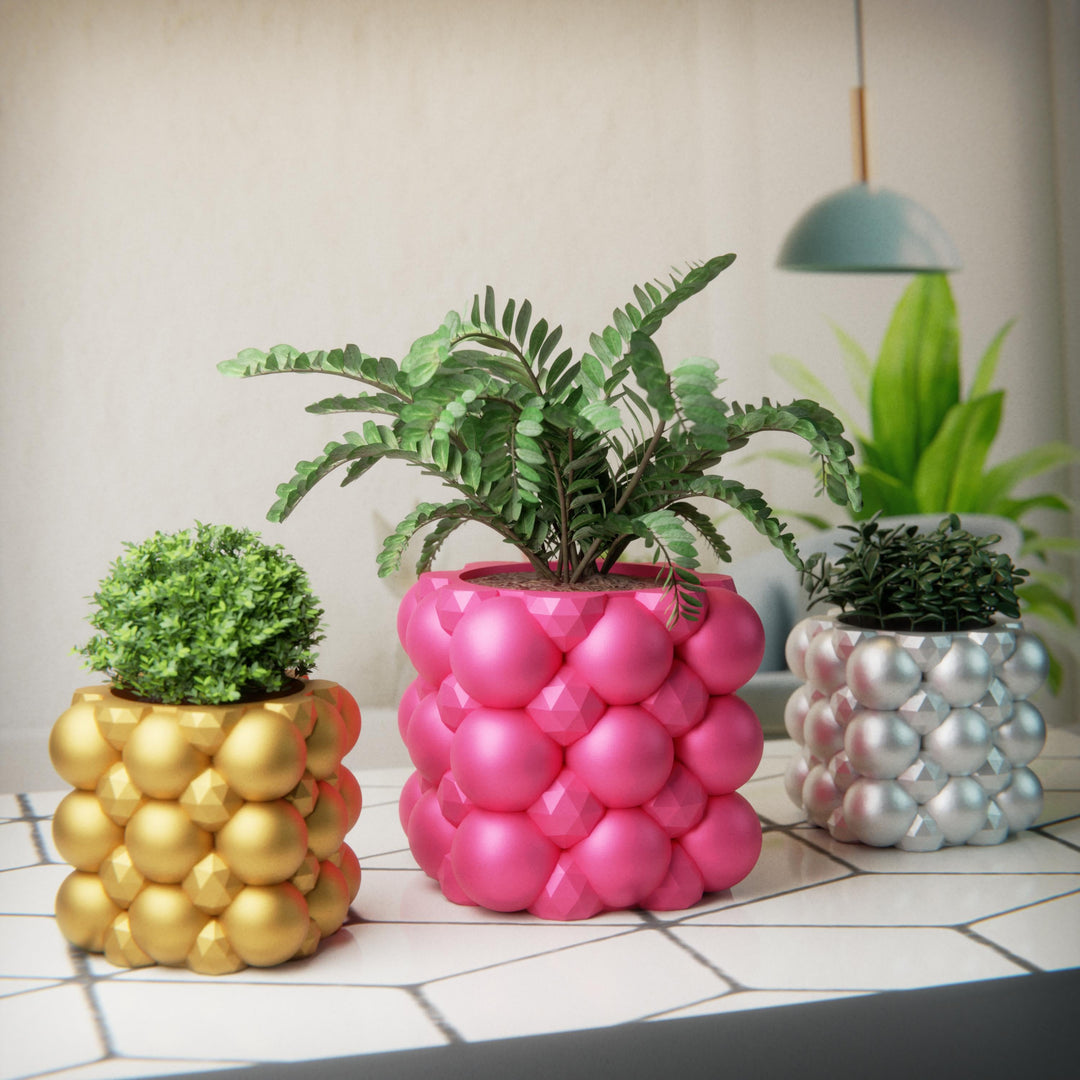 Retro Bubble Gem Planter