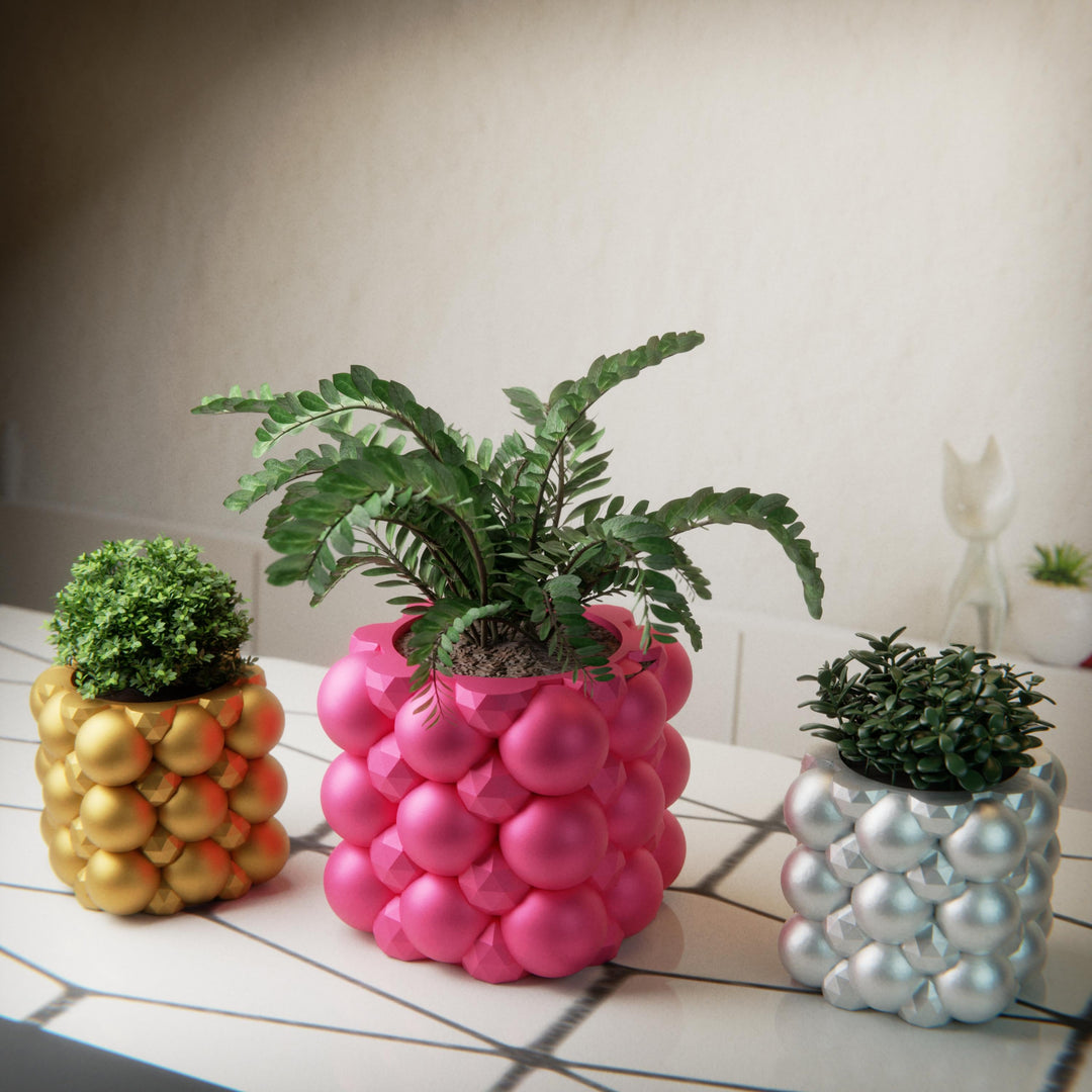 Retro Bubble Gem Planter