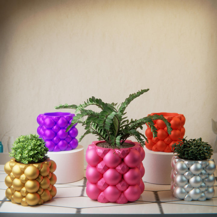 Retro Bubble Gem Planter