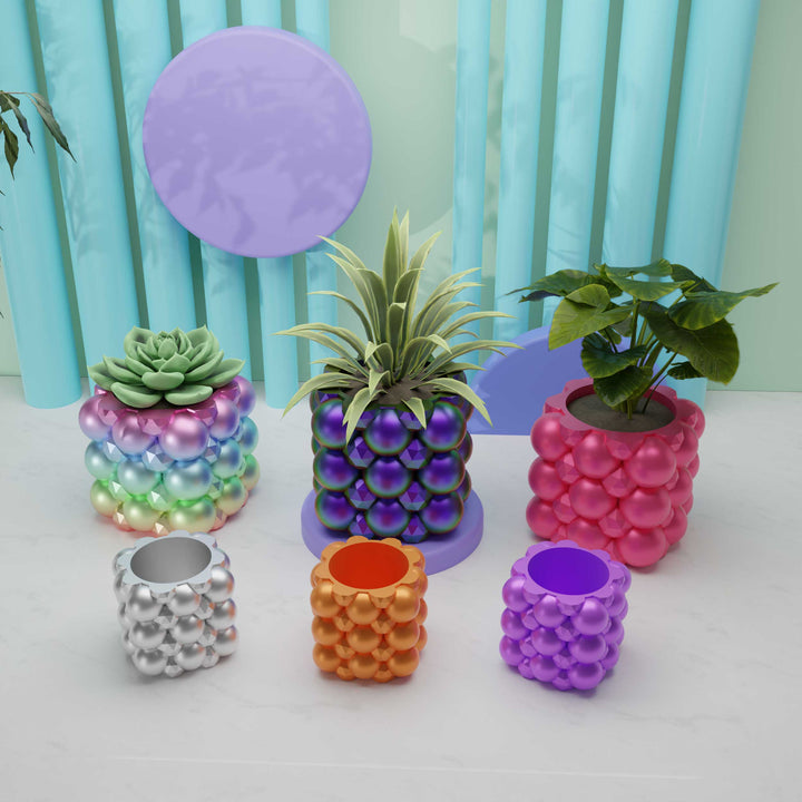 Retro Bubble Gem Planter