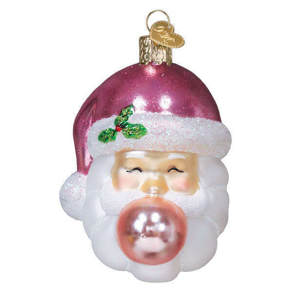 Old World Christmas Bubblegum Papa Noel Blown Glass Ornament