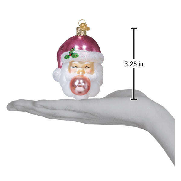 Old World Christmas Bubblegum Papa Noel Blown Glass Ornament