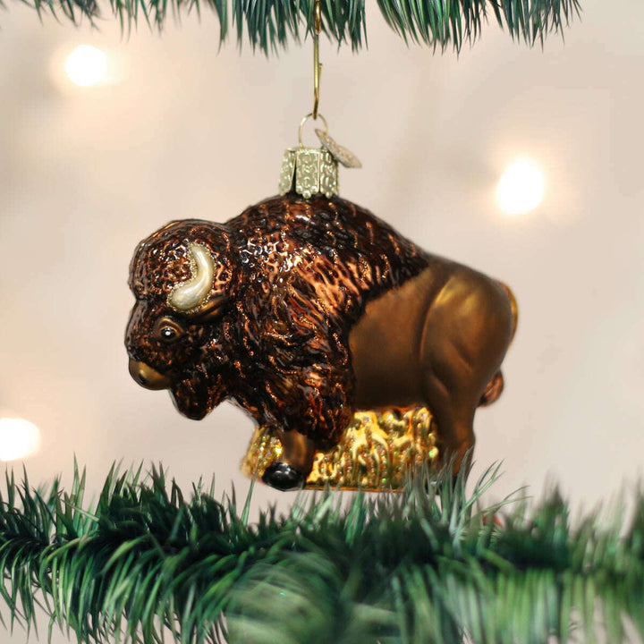 Old World Christmas Buffalo Blown Glass Ornament