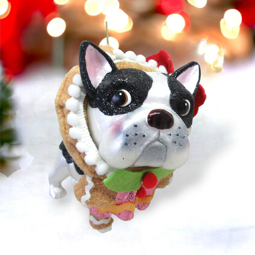 Bulldog as Gingerbread Ornament Min/6 by December Diamonds 