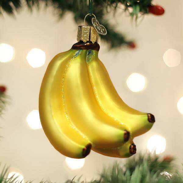 Old World Christmas Bunch of Bananas Blown Glass Ornament