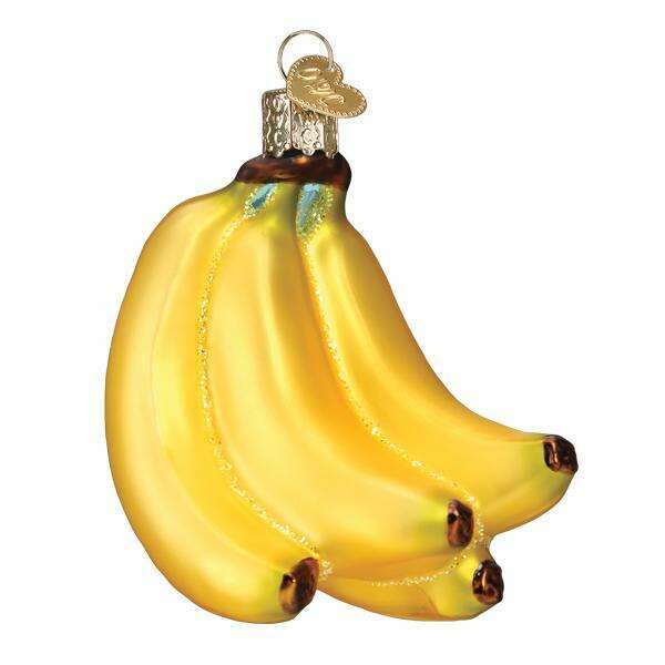 Old World Christmas Bunch of Bananas Blown Glass Ornament