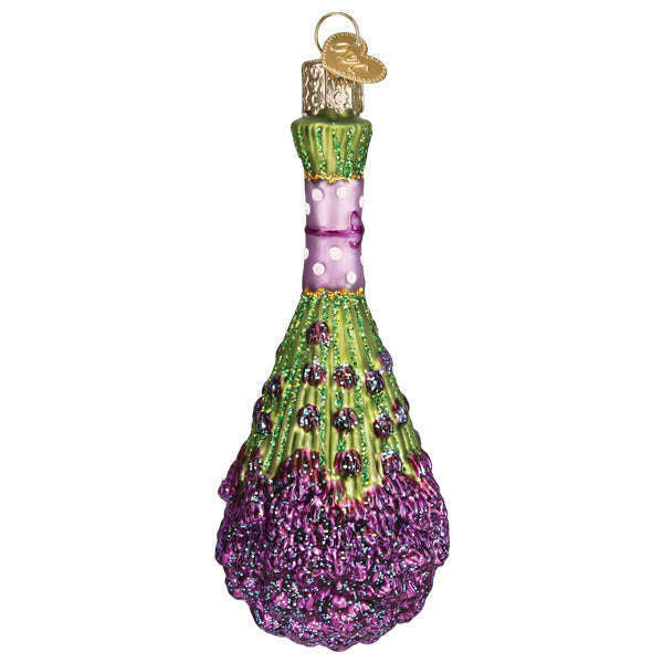 Old World Christmas Bunch of Lavender Blown Glass Ornament