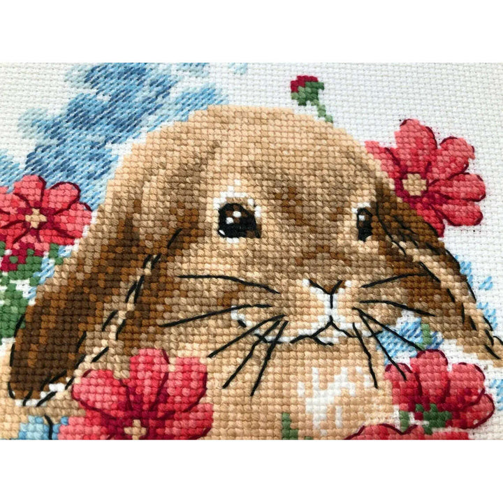 Bunny in Flowers R1986 Counted Cross Stitch Kit