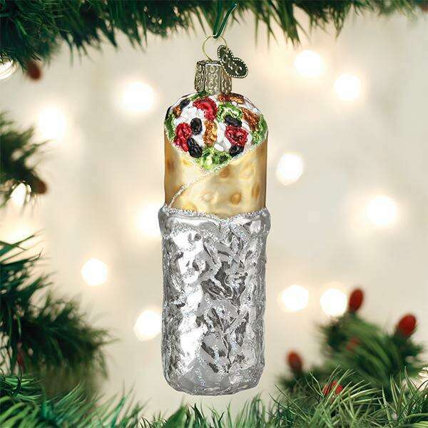 Old World Christmas Burrito Blown Glass Ornament