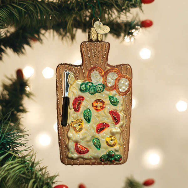 Old World Christmas Butter Board Blown Glass Ornament