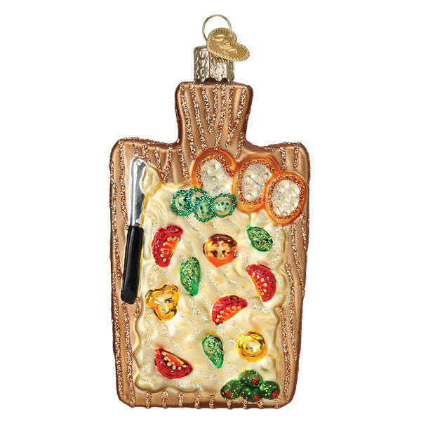 Old World Christmas Butter Board Blown Glass Ornament