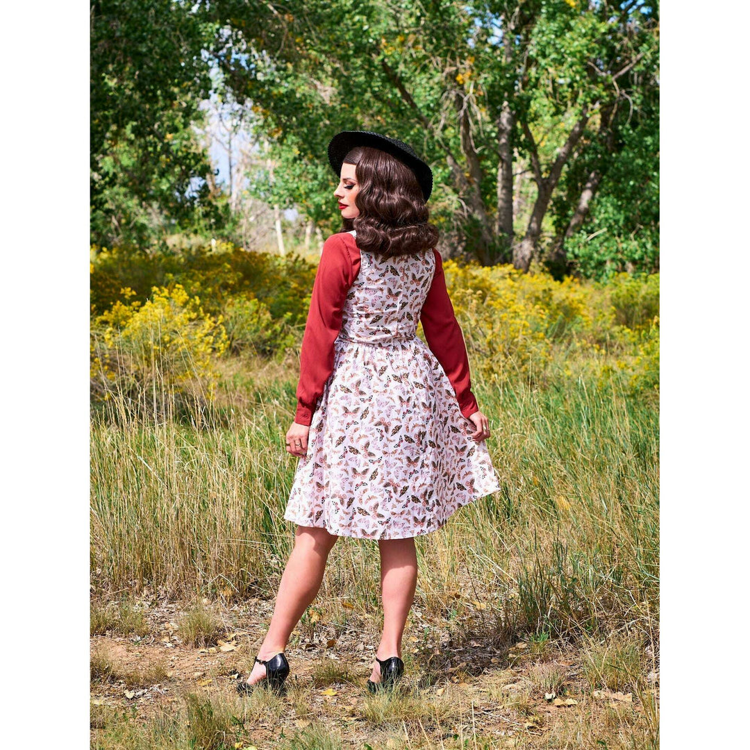 Butterfly Vintage Dress in Cream