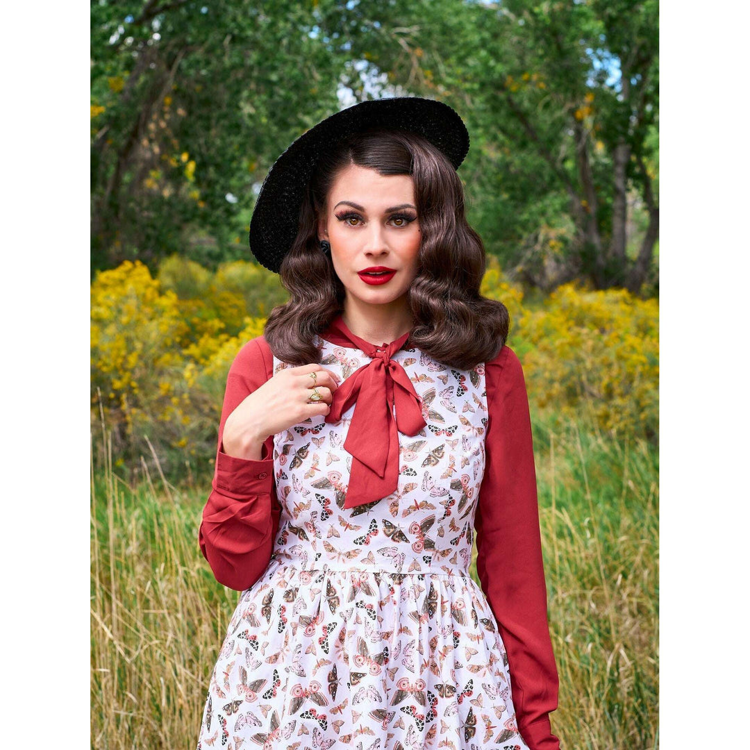 Butterfly Vintage Dress in Cream