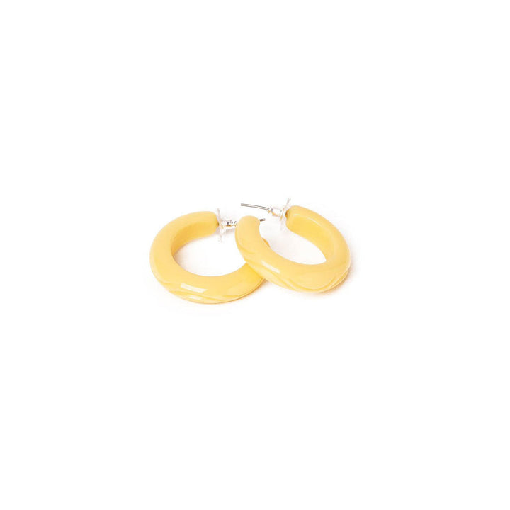 Buttery Heavy Carve Hoop Earrings by Splendette image