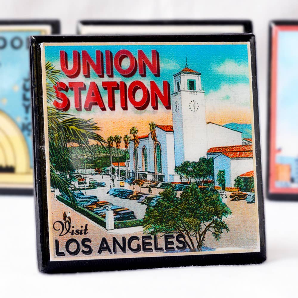 Vintage Los Angeles Drink Coaster Set