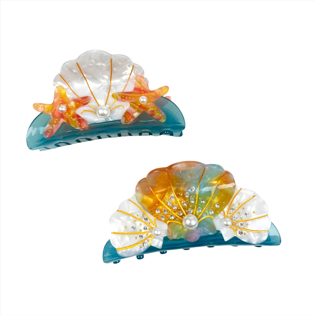 Acetate Pearl Shell Hair Claw Clips