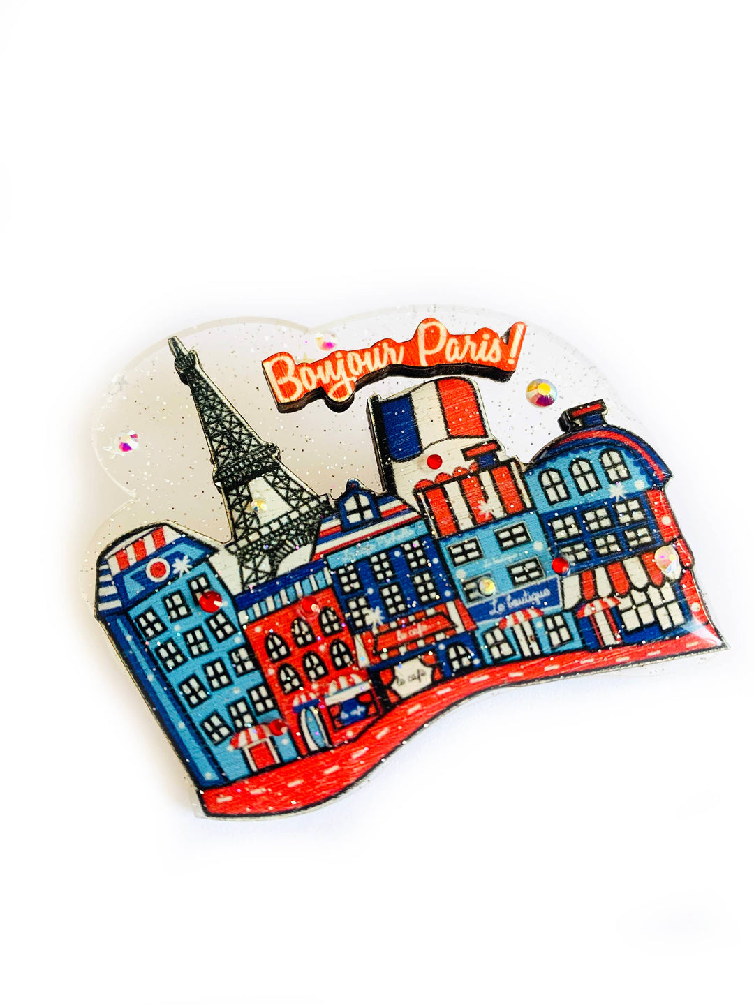 Bonjour Paris Brooch by Rosie Rose Parker