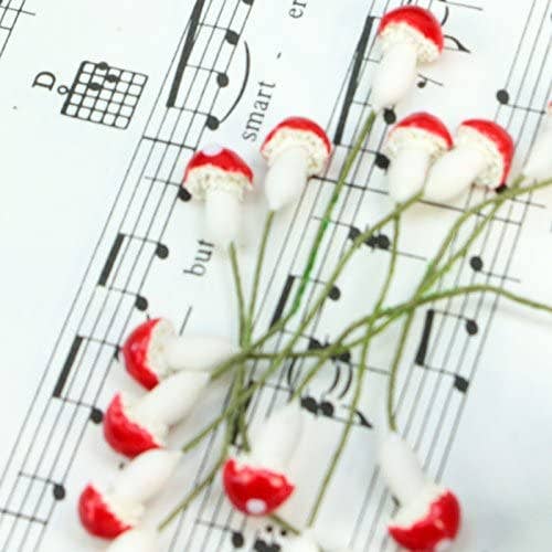 Vintage Red Sealed Plaster Mushrooms -Set of 10