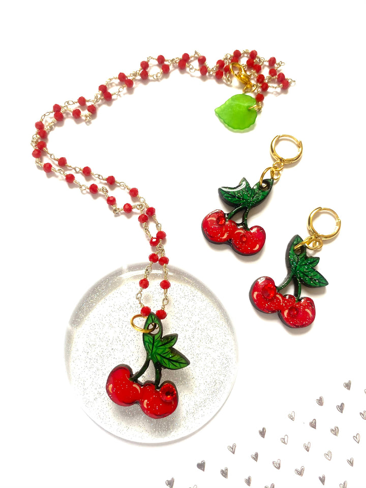 Retro Cherry Earrings by Rosie Rose Parker