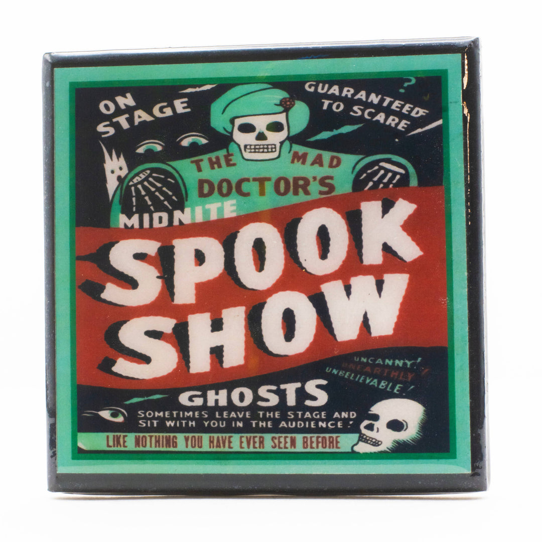 Vintage Halloween Spook Party Poster Coaster Set