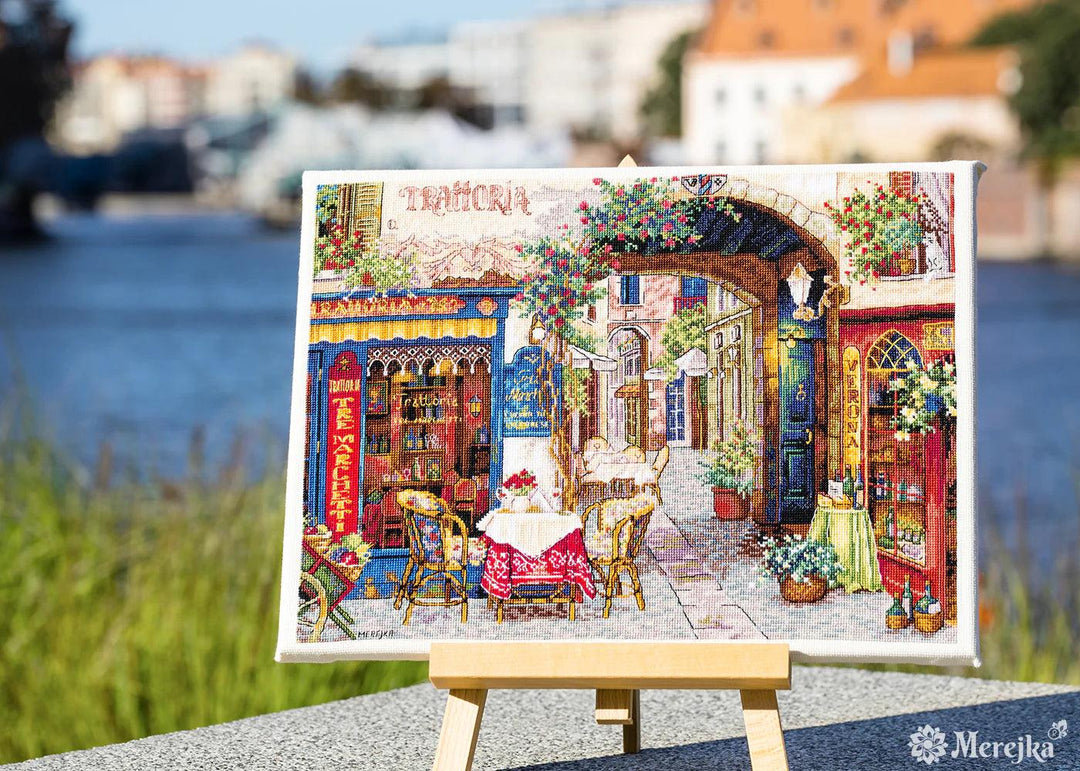 Cafe in Verona K-161 Counted Cross-Stitch Kit