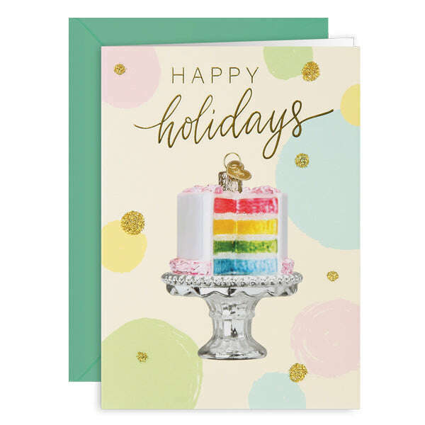 Old World Christmas Cake Christmas Card