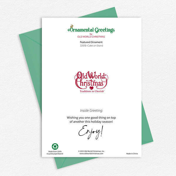 Old World Christmas Cake Christmas Card