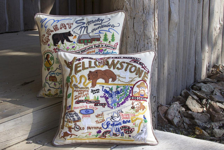 California Hand-Embroidered Pillow - Quirks!