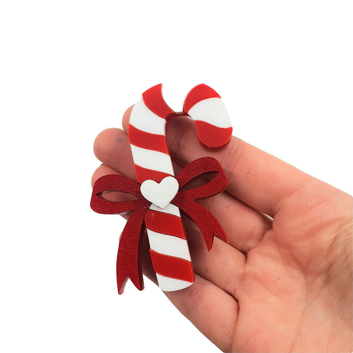 Candy Cane Brooch by Cherryloco Jewellery 3