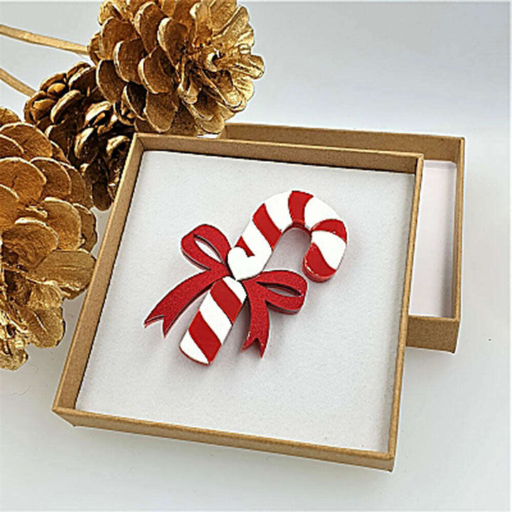 Candy Cane Brooch by Cherryloco Jewellery 4