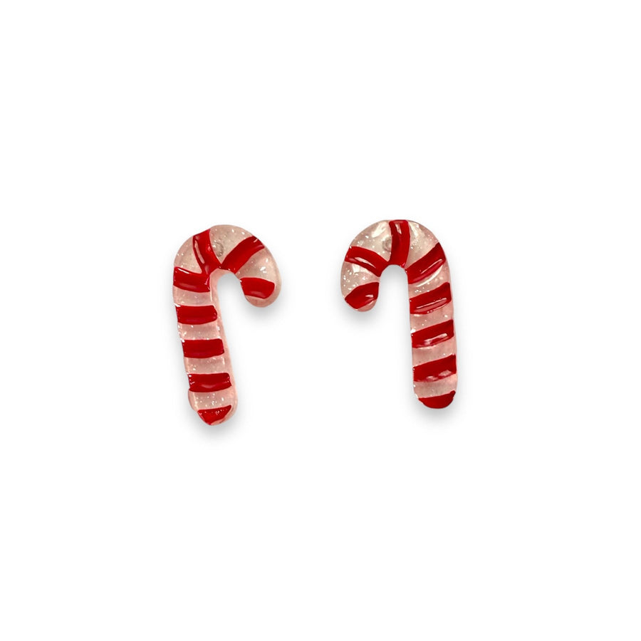 candy cane christmas acrylic earrings