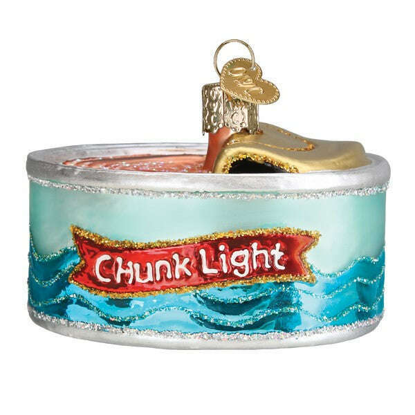 Old World Christmas Canned Tuna Blown Glass Ornament