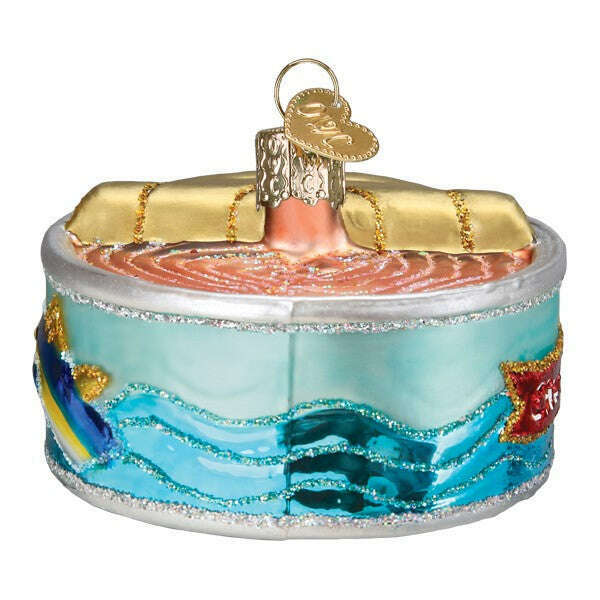 Old World Christmas Canned Tuna Blown Glass Ornament