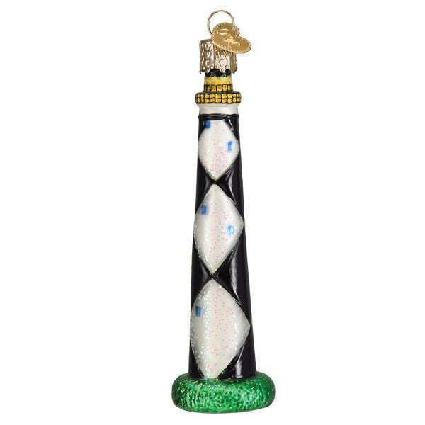 Old World Christmas Cape Lookout Lighthouse Blown Glass Ornament