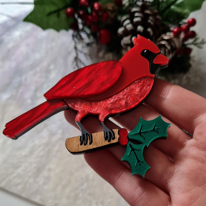 Cardinal Brooch by Cherryloco Jewellery 2