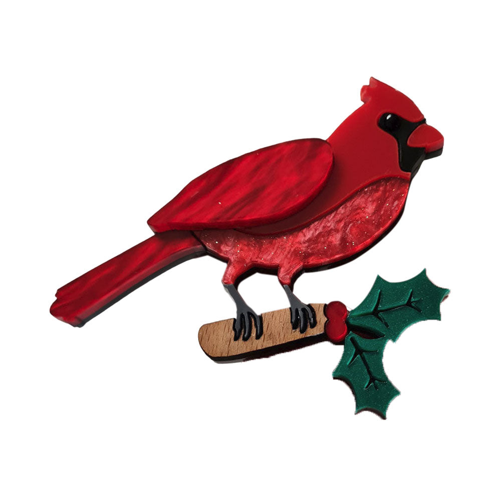 Cardinal Brooch by Cherryloco Jewellery 1