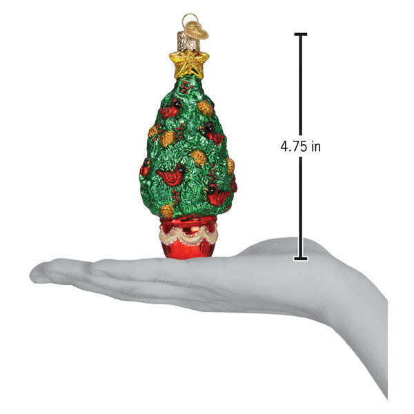 Old World Christmas Cardinal Christmas Tree Blown Glass Ornament