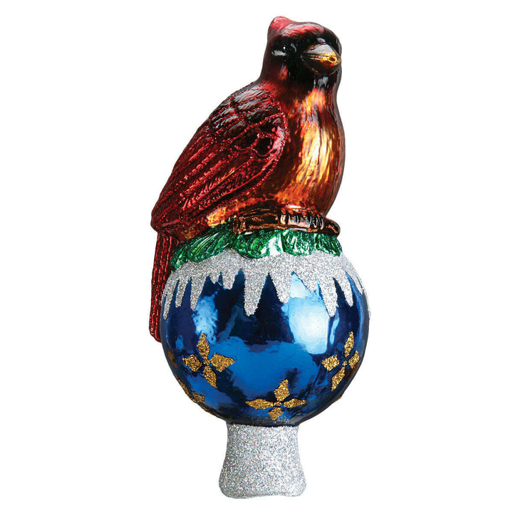 Old World Christmas Cardinal Tree Top Blown Glass Ornament