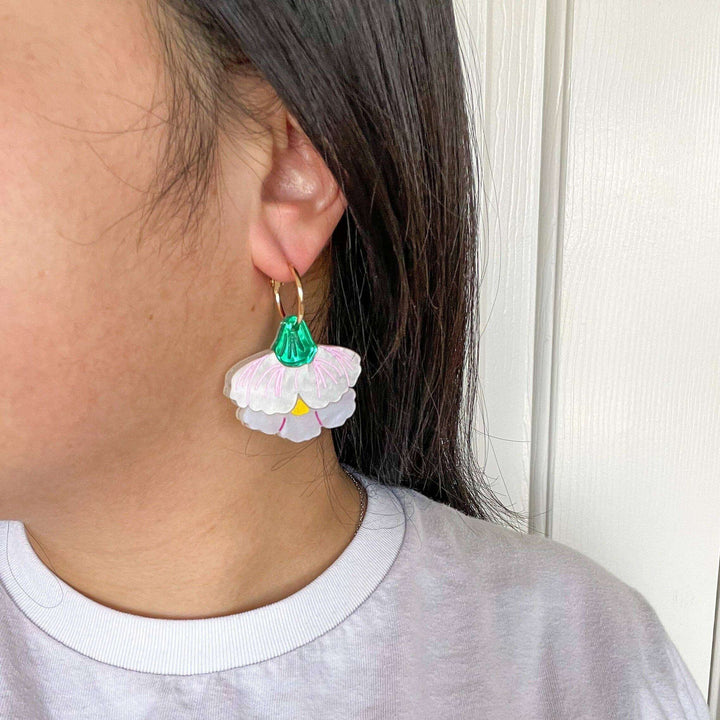Carnation Handmade Acrylic Dangle Earrings