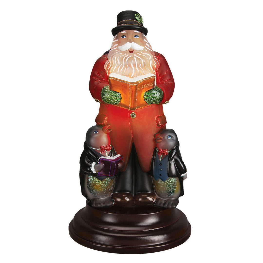 Old World Christmas Caroling Santa Blown Glass Night Light